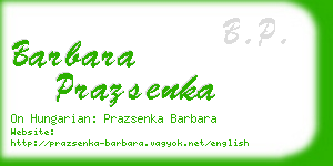 barbara prazsenka business card